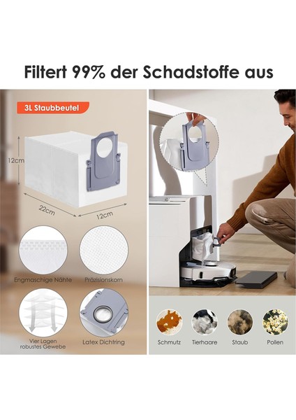 Roborock S8 Maxv Ultra, Toz Torbaları Ana Seti Ana Silindir Fırça Yan Fırçalar Filtre 6mop Kumaşları, Vakum Aksesuarları (Yurt Dışından) indirimleri