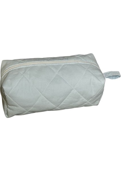 6559 El Yapımı Makyaj Çantası / Organizer - Mavi - 14CM x 23CM