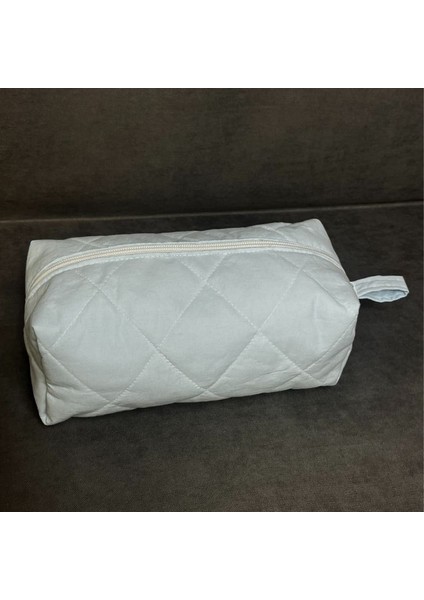 6559 El Yapımı Makyaj Çantası / Organizer - Mavi - 14CM x 23CM fırsatları