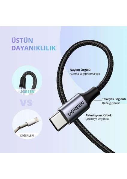 USB Type-C – 3.5mm Aux Ses Kablosu, Huawei ve Tüm Uyumlu Cihazlar için, 1 m Örgülü Dayanıklı, Hızlı Şarj Özellikli