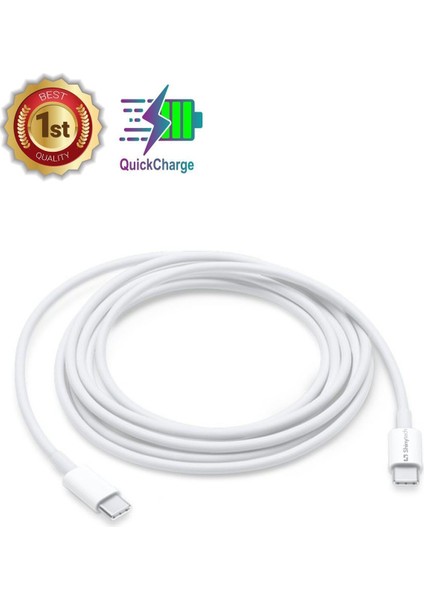 Type-C Data ve Şarj Kablosu 1m – Apple iPhone/iPad Uyumlu, 60W Hızlı Şarj ve USB 2 Veri Aktarımı, Dayanıklı