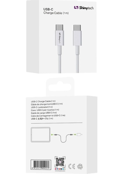 Type-C Data ve Şarj Kablosu 1m – Apple iPhone/iPad Uyumlu, 60W Hızlı Şarj ve USB 2 Veri Aktarımı, Dayanıklı