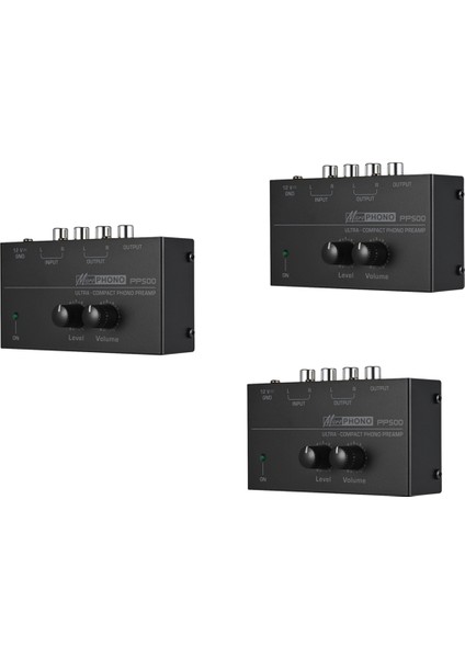 3x Ultra Kompaks Fono Preamp PP500 Bas Tiz Denge Hacim Ayar Pre-App Preptable Preampificador Abd Fişi (Yurt Dışından)