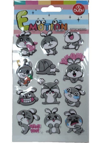 Bu-Bu Emotions Stickers Rabbits