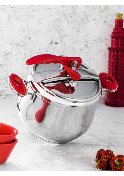 Esila 12 lt Güveç Düdüklü Tencere Kırmızı