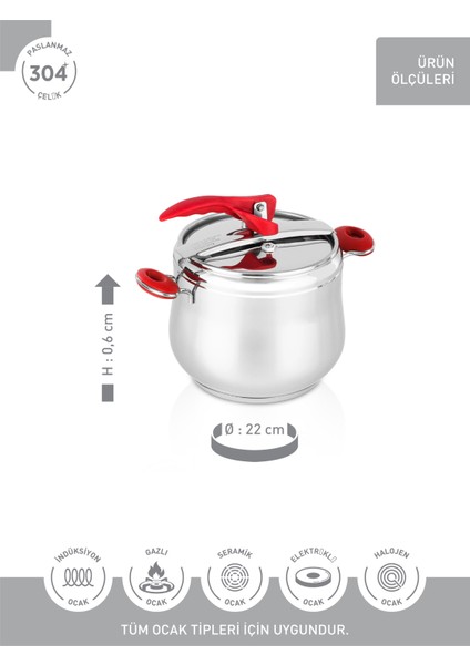 Esila 12 lt Güveç Düdüklü Tencere Kırmızı modelleri