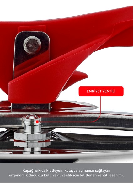 Esila 12 lt Güveç Düdüklü Tencere Kırmızı fırsatları