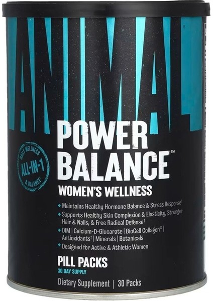 Anımal Power Balance Women's Wellness 30 Packs Usa Version