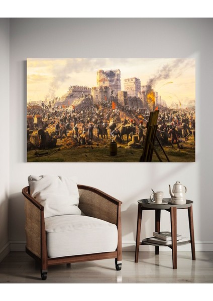 Osmanlı 1453 Istanbul Fetihi Ev Duvar Salon Güzellik Salonu Ofis Dükkan Dekarasyon Kanvas Tablo