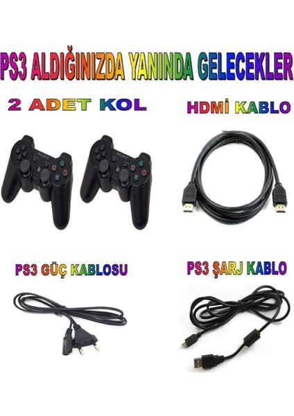 PlayStation 3 Oyun Konsolu 320GB, 2 Kollu, Bluetooth, HDMI ve Wi‑Fi – Aksiyon ve Spor Oyunlarına Uygun indirimleri