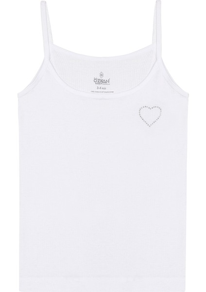 Özkan 0817 3'lü Paket Kız Çocuk %100 Pamuklu Ribana Esnek Rahat Önü Taşlı İp Askılı Atlet fiyatları