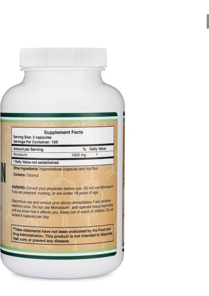 Monolaurin 1000 Mg 210 Kapsül fiyatları