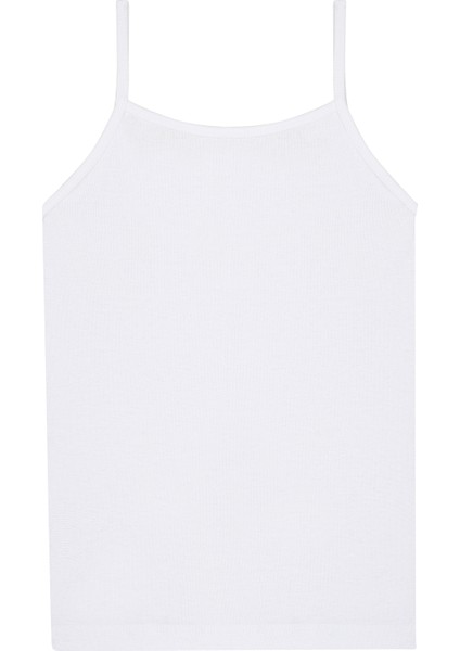 Özkan 0817 10'lu Paket Kız Çocuk %100 Pamuklu Ribana Esnek Rahat Önü Taşlı Ip Askılı Atlet modelleri