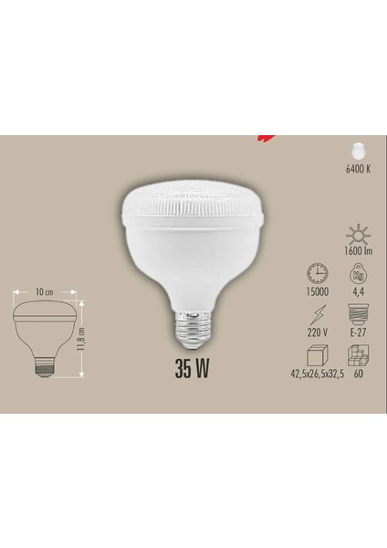 Cata Ct 4135 Kristal 35W Torch LED Ampul 6400K Beyaz Işık fiyatları