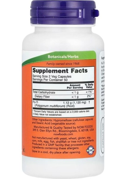 Fo-Ti, 560 Mg, 100 Veg Capsules fiyatları