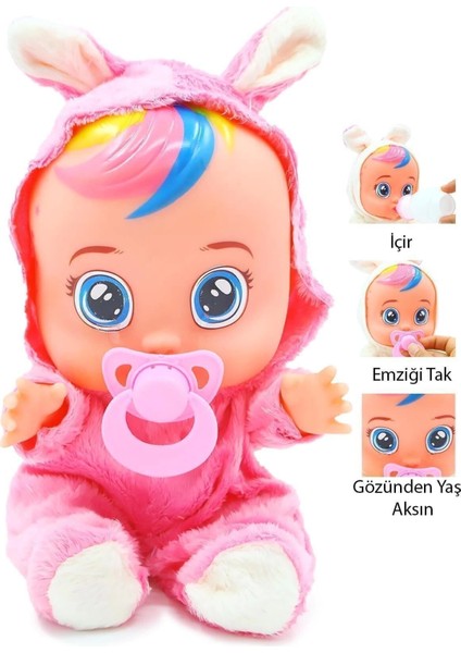 Pembe Kız Ağlayan ve Konuşan Et Bebek Interaktif Isteklerini Yerine Getir Bebek fırsatları