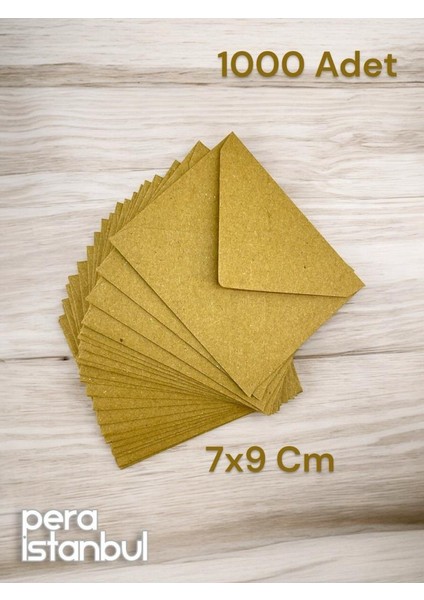 1000 Adet Kraft Renkli Küçük Zarf 7x9