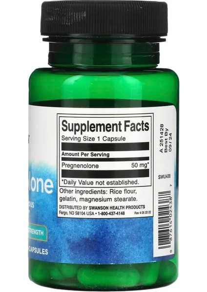 Pregnenolone Super Strength 50 Mg 60 Kapsül fiyatları