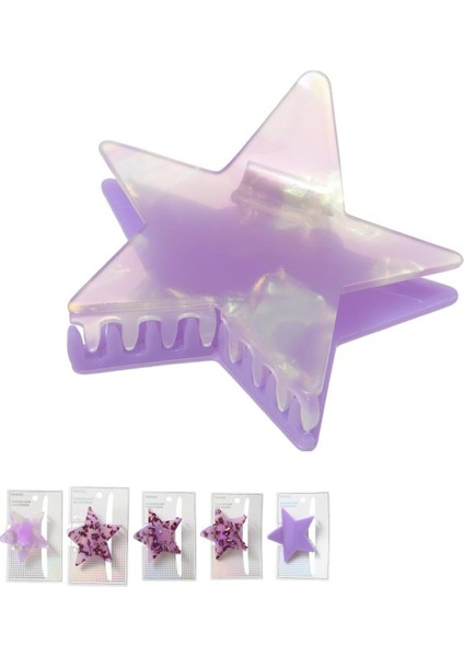 Yıldız Desenli Kıskaç Toka Seti