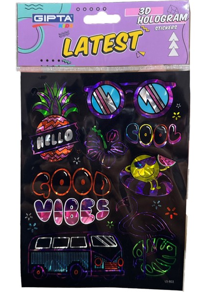 Gıpta Hologramlı Sticker - Good Vibes