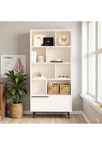 Çalışma Masası & Kitaplık 2'li Set Beyaz modelleri