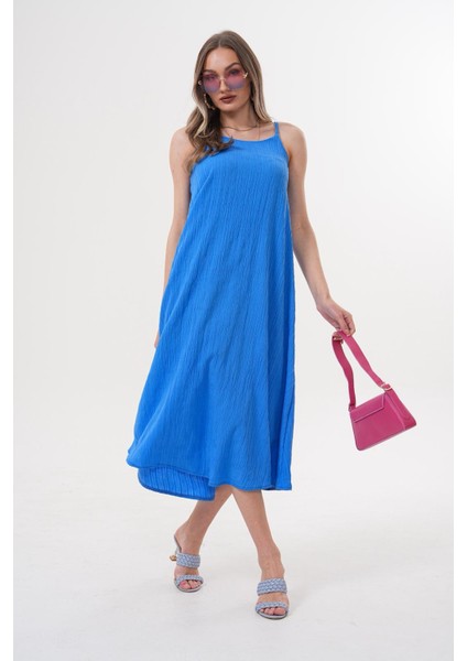 Aerobin Kumaş Comfort Kalıp Ip Askılı Elbise