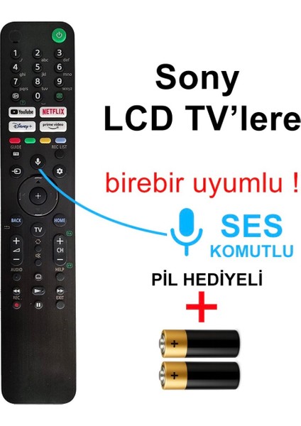 Rmf TX520E LCD Tv'lere Birebir Uyumlu Sesli Komut Özellikli Kumanda