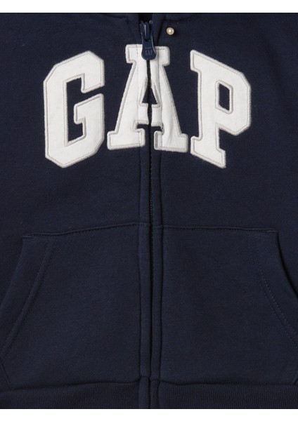 Erkek Bebek Lacivert Gap Logo Fermuarlı Sweatshirt fiyatları