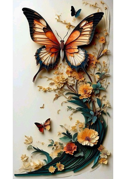 Soyut Sanatsal Kelebek Ix Ev Duvar Salon Güzellik Salonu Ofis Dükkan Dekarasyon Kanvas Tablo fiyatları