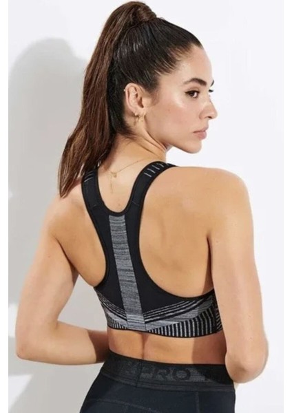 Fe/nom Flyknit Women's High Support Non Padded Sports Kadın Bra Siyah Gri Beyaz fiyatları