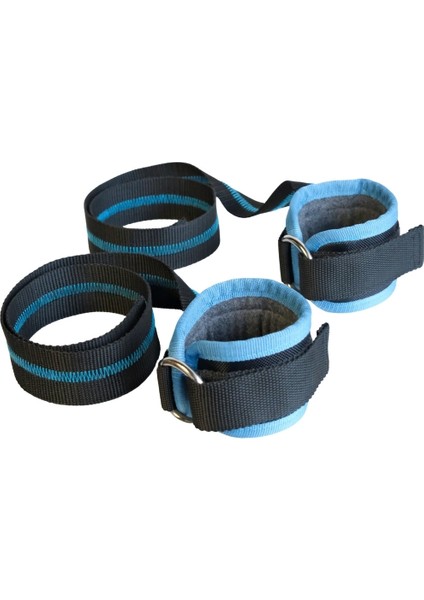 3'lü Fitness Seti | Halter KEMERI(120 Cm) + Ayak/bilek Kayışı + Cable Ayak Çekiş Aparatı