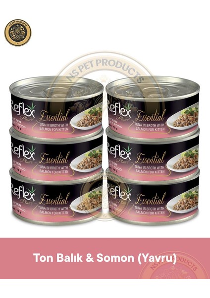Plus Essential Yavru Kedi Ton Balık&somon 6X70GR