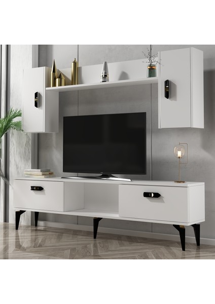 Plusct Tv Ünitesi Takımı Beyaz fırsatları