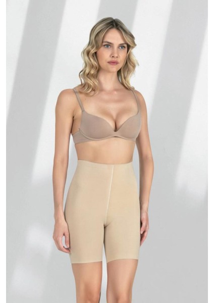 Kadın 2060B Lazer Kesim Silikon Bantlı Şort Korse