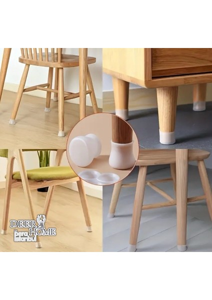 Masa Sandalye Ayak Koruyucu 8'li Silikon Ev Eşyaları Koruma Aparatı Parke Seramik Çizmez Masa Ayağı fiyatları