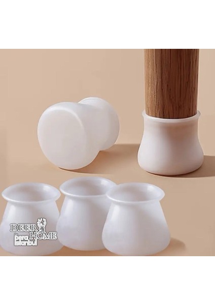 Masa Sandalye Ayak Koruyucu 8'li Silikon Ev Eşyaları Koruma Aparatı Parke Seramik Çizmez Masa Ayağı indirimleri