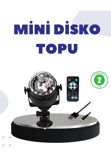 Ses Duyarlı Mini Disko Küre Lamba
