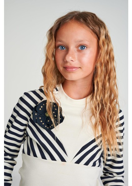 Bg Store Kız Çocuk Çizgili Bluz