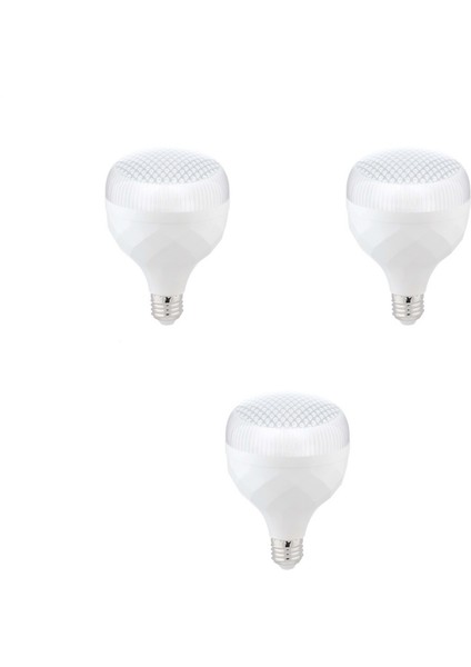 -110/B.65 20W 3’lü Kristal Camlı T-Bulb LED Ampul E27 6500K Beyaz Işık 1800lm