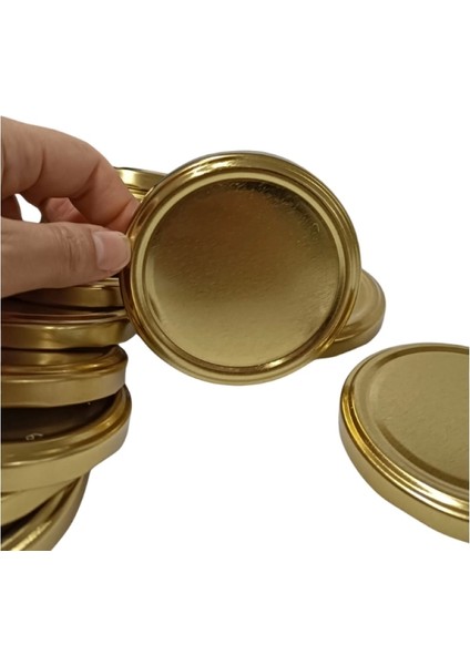 Konserve Kavanoz Kapağı 100 Adet 82MM Altın Kapak indirimleri