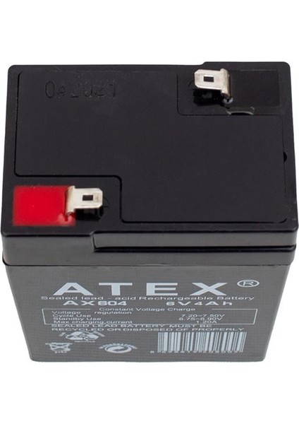 Atex 6 Volt 4 Ah Işıldak Aküsü (70*48*101 Mm) modelleri