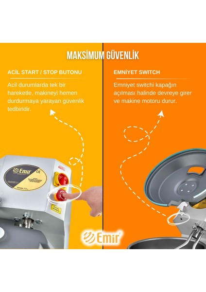 Emir 10 kg Hamur Yoğurma Makinesi – Ev Tipi Ekmek ve Pizza Yoğurma Robotu, Güvenli Kapak Çocuk Dostu indirimleri