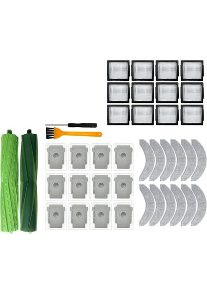 Irobot Combo J7+ / J9+ Robot Süpürge Ana Yan Fırça Hepa Filtre Paspas Bezi Toz Torbası Aksesuarları Parçaları (Yurt Dışından)