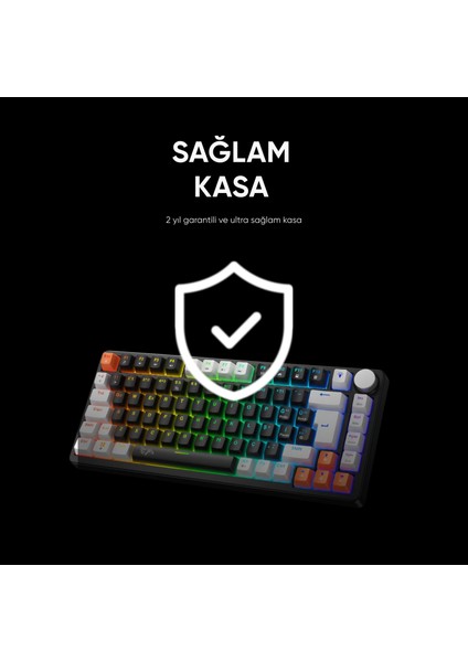 Strike Compact Red Switch Mekanik Klavye Hot Swap Anti Ghosting Türkçe Örgü Kablo Oyuncu Klavyesi fiyatları