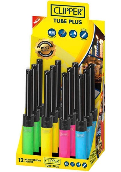 Clipper Uzun Mutfak ve Kamp Çakmağı – Gaz Ayarlı, Doldurulabilir Plastik Tube Plus, Trekking ve Kamp Kullanımına Uygun fırsatları