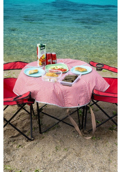 Bagata Büyük Boy Fermuarlı Piknik, Plaj ve Kamp Çantası – Yıkanabilir, Çift Taraflı, Trekking ve Outdoor Kullanıma Uygun