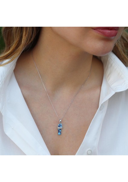 Nazar Boncuklu Terlik Gümüş Kolye