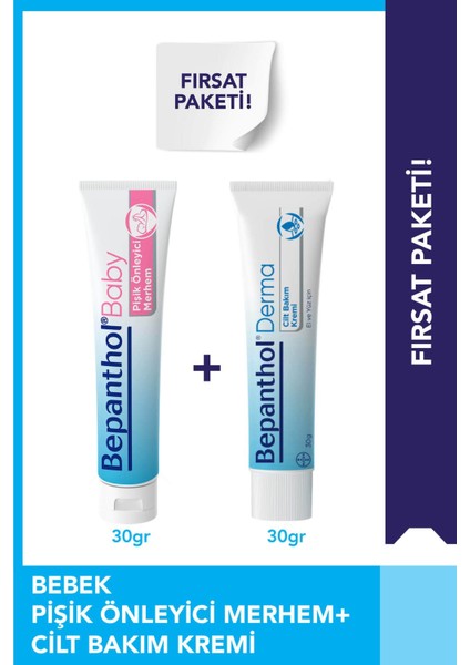 Cilt Bakım Kremi 30 g + Baby Pişik Önleyici Merhem 30 g – Avantajlı Günlük Cilt ve Bebek Bakım Seti