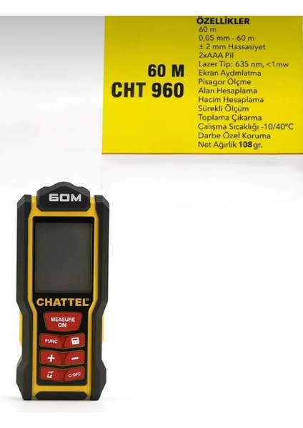 CHT960 Lazer Metre 60 Metre fiyatları