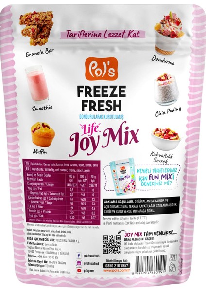 Dondurularak Kurutulmuş Joy Mix 20 gr x 3 Adet modelleri